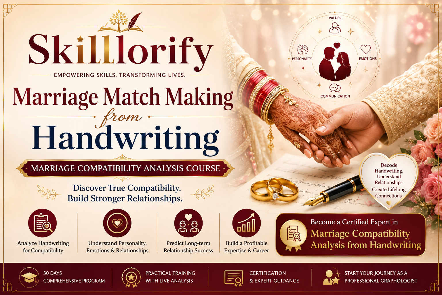 Marriage Match Making from Handwriting certificate